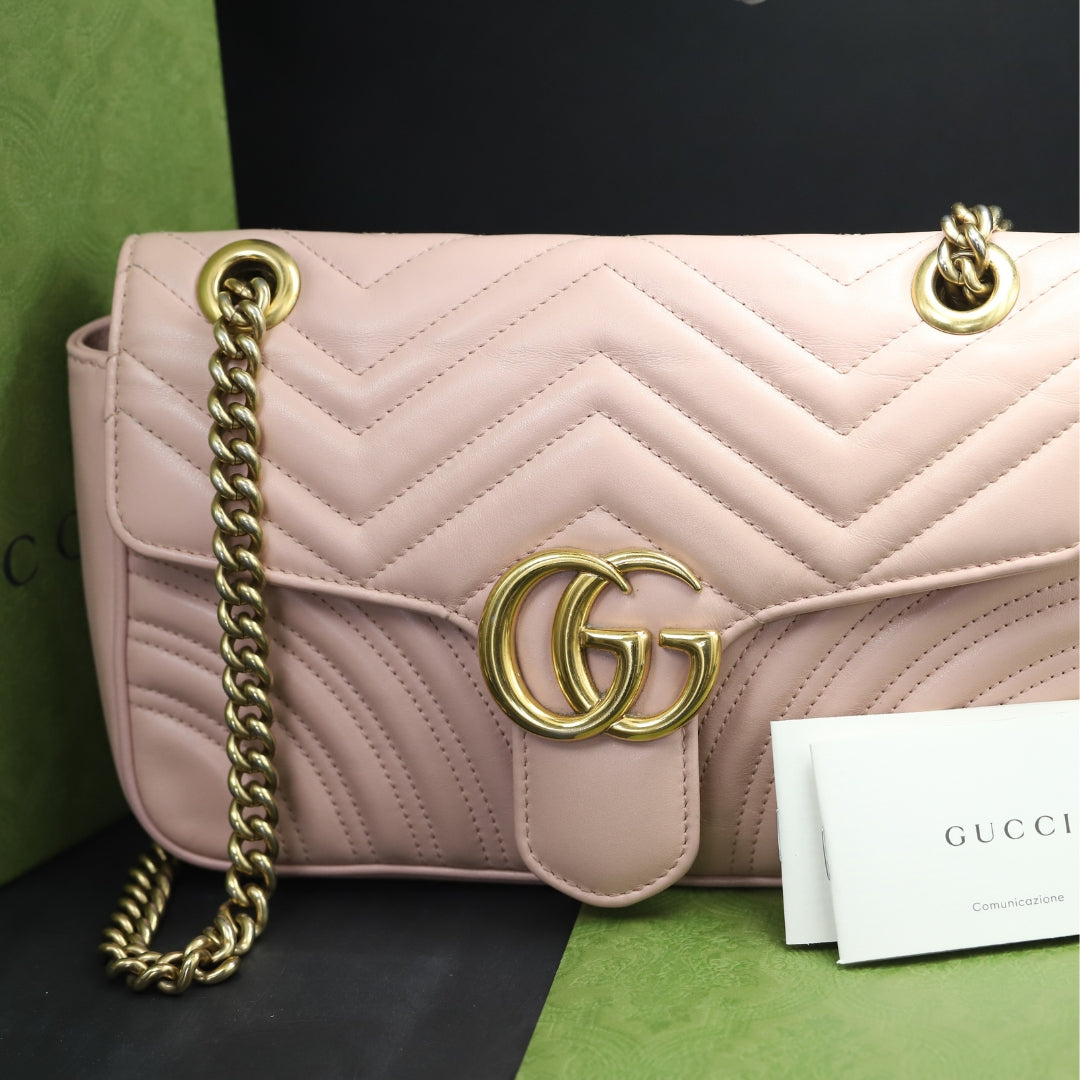 Borsa a spalla GG Marmont misura media